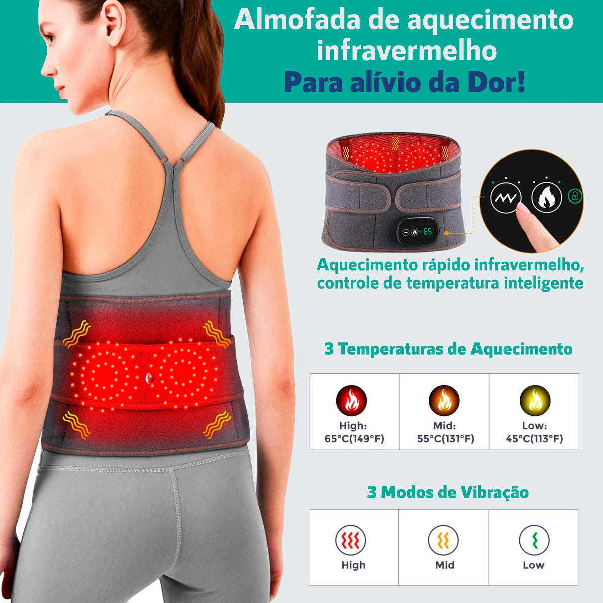 THERMOLOMBAR - Cinta massageadora e aquecimento