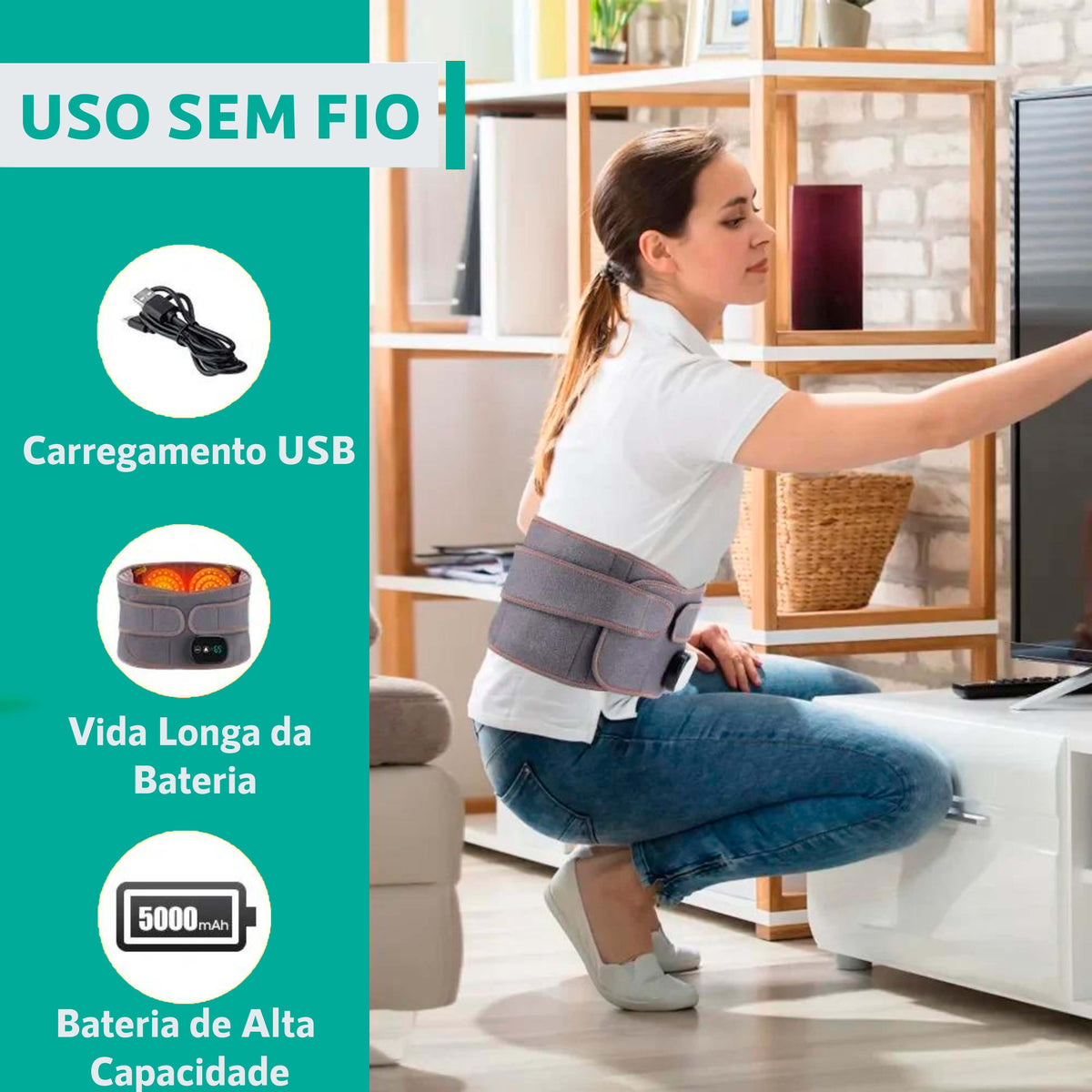 THERMOLOMBAR - Cinta massageadora e aquecimento